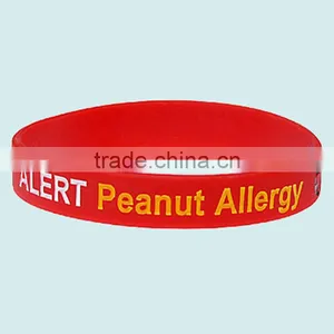 Colorful Different Custom Ink Color Silicon Rubber Bracelets thumbnail-1