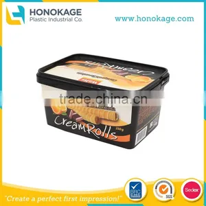250g Cream Rolls Tubs With Lids,Food Grade Plastic Container Packaging Manufacturer thumbnail-1