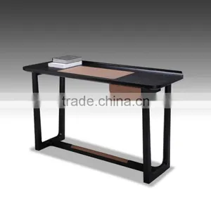 Modern Simple Hot Wood Kids Study Table With Drawer Black Color Book Room Office Table thumbnail-2