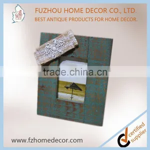 Antique Wooden Colourful Painting Photo Frame With Love Fabric Decor for Home or Gift thumbnail-6