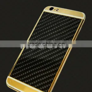 Luxury Black Carbon Fiber Housing for IPhone 6/6plus Gold Plating Back Cover,custom Carbon Fiber Housing thumbnail-2