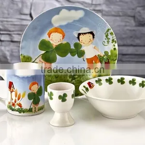Promotion Item Porcelain Royal Children Dinner Set High Quality Eco-friendly New Bone China Dinner Plate Dinner Gift Set thumbnail-1