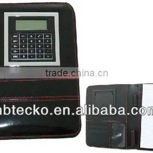 Leather Notebook With Calculator and Pvc Holder thumbnail-1