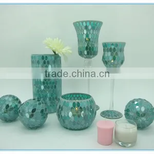 Custom Silver Glass Mosaic Goblet thumbnail-4