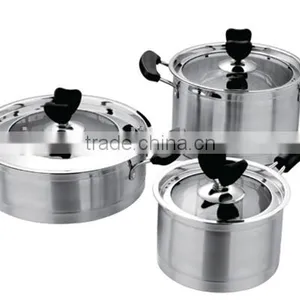 6pcs Cookware Set Stainless Steel Cooking Pot Set thumbnail-3