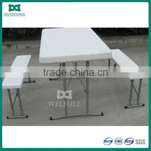 Leisure Outdoor White Plastic Garden Bench Chair thumbnail-1