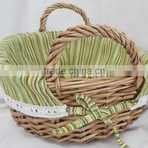 Wholesale Oval Natural Willow Basket Bread With Liner thumbnail-3