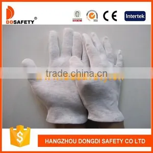 DDSAFETY 2017 Natural Bleach Cotton Interlock Reversible Hem Anti Static Safety Gloves thumbnail-1