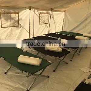 Army Folding Camping Cot Double Oxford Military Bed With Mosquito Net thumbnail-4