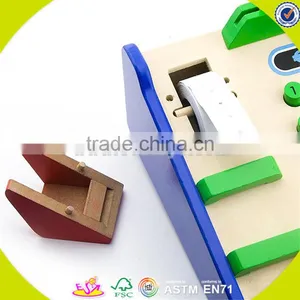 Wholesale Role Play Wooden Cash Register Toy Funny Kids Wooden Cash Register Popular Children Wooden Cash Register W10A007 thumbnail-6