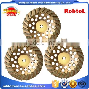 125mm Turbo Row Waved Spiral Diamond Grinding Disc Cup Wheel for Concrete Floor 5" Cutting Tools Abrasive Polishing Grinder thumbnail-2