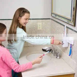 Press 2 Paste Automatic Toothpaste Dispenser & Toothbrush Holder Tooth Paste Press thumbnail-1
