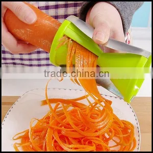 China Supplier Funnel Rotary Model Spiral Slicer Vegetable Shred Device Cutter Carrot Piece Grater Manufacturer Price on tv thumbnail-1