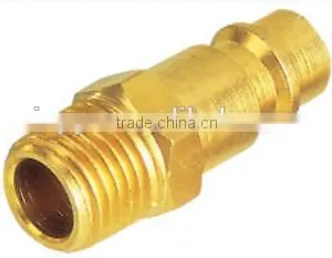 High Quality ,brass Material , BSP,1/4" 3/8" 1/2" Male Thread Geman Type Plug Europe Type Plug thumbnail-1