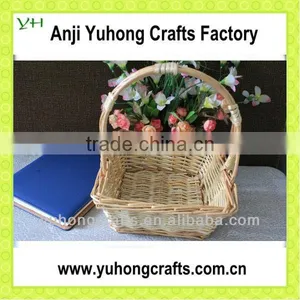 Storage Willow Basket With Handles Convenient For Picnic thumbnail-1