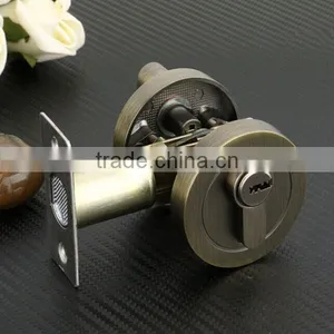 Satin Nickel Zinc Alloy Heavy Duty Entry Single Cylinder Dead Bolt Door Lock thumbnail-2