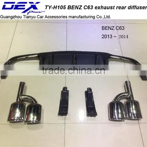 Car Part PP Exhaust Rear Diffuser & Exhaust Tip for B~ENZ C63 thumbnail-2