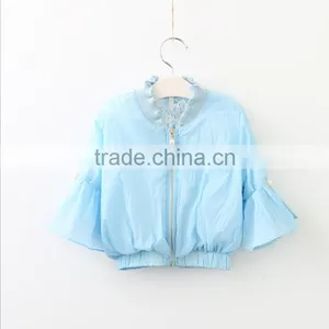 2017 Summer Girls Outdoor Sun-protective Clothing Coat With Pearl Decorative Zipper Pulls thumbnail-3