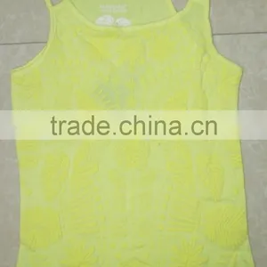 2017 Summer and Spring Hot Sale Girl's Cami Burnout Spaghetti Strap Top thumbnail-1