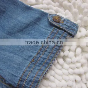 Kid's New Design Fashion Short Sleeve Denim Shirt Clothing Stocklots thumbnail-3