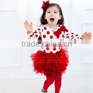 New Autumn Girls Clothing Sets Baby Girls Long Sleeve Polka Dots t Shirts+skirts-legging Baby Girls Outfits thumbnail-5