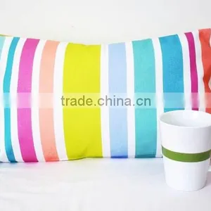 China Wholesale Home Decor Rainbow Striped Pillow Cover thumbnail-1