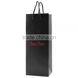 Matte Laminated Eurotote Shopping Bag - Features Cardboard Bottom, Dimensions Are 5" x 3.5" x 13" and Comes With Your Logo. thumbnail-2