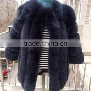 Beauty Girl Oversize Fluffy Winter Real Fox Fur Faux Fur Parka Coat for uk thumbnail-5