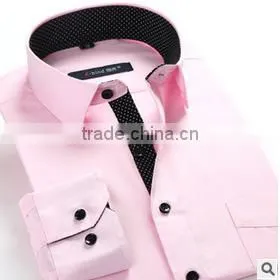Latest Shirt Designs for Men Long Sleeve Formal Shirt Uniform Business Korean Men Anti-wrinkle T-shirt thumbnail-3