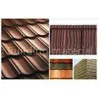 Flat Shake Aluminum Stone Chip Coated Steel Roof Tiles For Mansion / Building Outdoor thumbnail-1