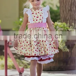 Baby Boutique Clothing Giggle Moon Remake Kids Lace Pants Wholesale Baby Smocked Dresses thumbnail-2