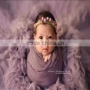 Newborn Knit Stretch Wrap Baby Backdrop Baby Swaddle Sack Photography Props Large Size Blanket Photo Props thumbnail-4