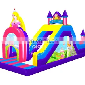 Princess Inflatable Bounce n Castle Obstacle Course for Beauty Girl thumbnail-1