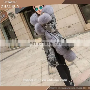 2016 Winter Elegant Thick Fox Fur Coat , Fashion Hood Colored Sexy Fox Fur Jacket thumbnail-1