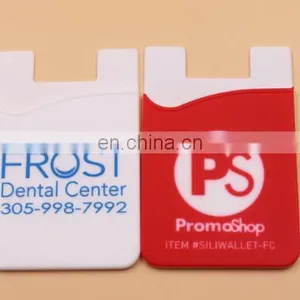 Silicone Cell Phone Credit Card Holder With Sucker,silicone Card Holder With 3M Sticker,pocket Name Card Holder thumbnail-2
