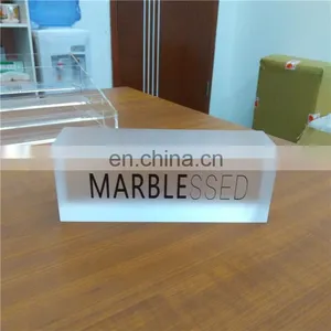 Clear Acrylic Block With Diamond Polish thumbnail-2