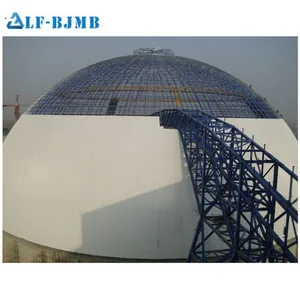 Prefabricated Long Span Galvanized Steel Space Frame Structure Coal Yard Storage Coal Storage Shed thumbnail-5