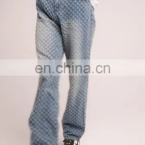 DiZNEW New Designer Light Blue Super Distressed Jeans For Man thumbnail-1