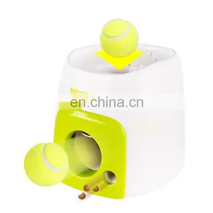 Nontoxic Interactive Training Reward Machine Smart Pet Dog Food Spiller Tennis Ball Feeder Toy thumbnail-1
