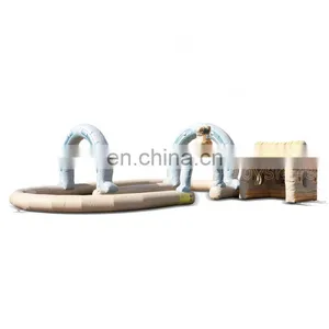 Western Theme Inflatable Barrier Go Karts Racing Game Outdoor Inflatable Speedway Race Track thumbnail-1