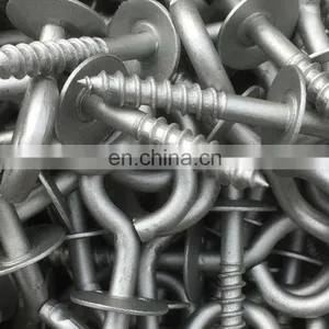 China Manufacturer Carbon Steel Eye Hook Screw With Washer Self Tapping Eye Screw thumbnail-2