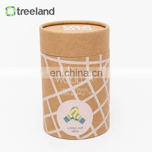 Degradable Capsules Packaging Brown Kraft Round Box Rolled Edge Paper Tube thumbnail-4