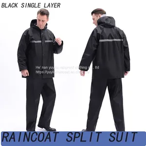 Folding Raincoat, Split Raincoat, Men's and Women's Raincoat Rain Trouser Set, Non-disposable Raincoat thumbnail-1