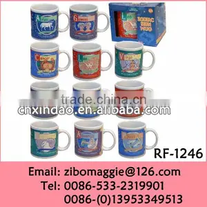 Professional Zibo Made Zodiac Print Ceramic Coffee Cup and Tea Cup for Drinking Cups thumbnail-1