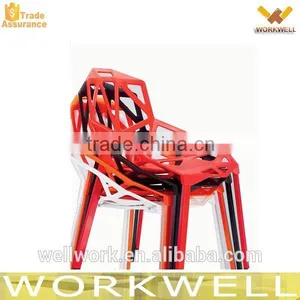 WorkWell Modern Design Outdoor Stackable Plastic Chair KW-P04 Quality Choice thumbnail-2