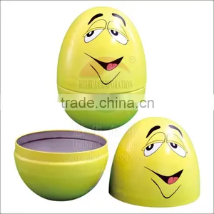 Funny Egg Shape Tinplate Cans for Kids Food thumbnail-1