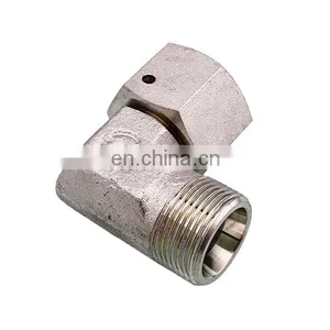 Hydraulic Compression Tube Adapter 2 Way Carbon Steel Equal 90 Degree Elbow Pipe Fittings Right Angle Ferrule Connector thumbnail-1