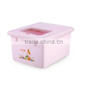 High Quality Plastic Dry Food Storage Container Rice Dispenser Box With Lid thumbnail-1