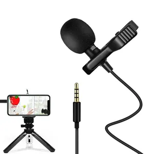 Portable All-round Harvest Easy Lapel Clip On System Mic Lavalier Microphone for Android Phone, Recording, Live Proadcast thumbnail-2