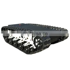 Outdoor Remote Controlling Mobile Rubber Robot Platform Tracked Vehicle thumbnail-5
